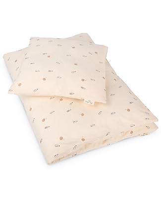 Konges Slojd Set Copripiumino e Federa - Bon Appetit - 100 x 70 cm - 100% Cotone bio Set Copripiumino