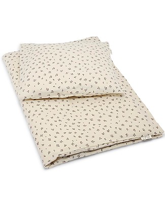 Konges Slojd Set Copripiumino e Federa - Petit Amour Rose - 200 x 140 cm - 100% Cotone Bio Copripiumino e Federe