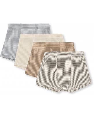 Konges Slojd Set da 4 Boxer Basic - Strisce Mix Slip