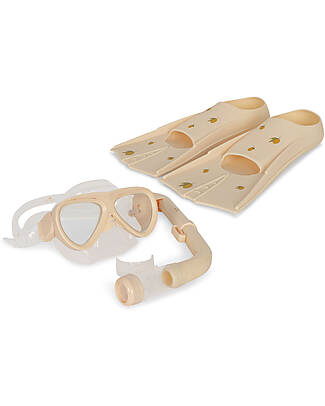 Konges Slojd Set da Snorkeling - Maschera Pinne e Snorkel - Lemon - Adatto da 6 Anni Giochi da Spiaggia