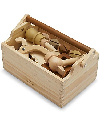 Konges Slojd Set di Strumenti in Legno di Pino FSC - Ore Interminabili di Gioco! Attrezzi in Legno