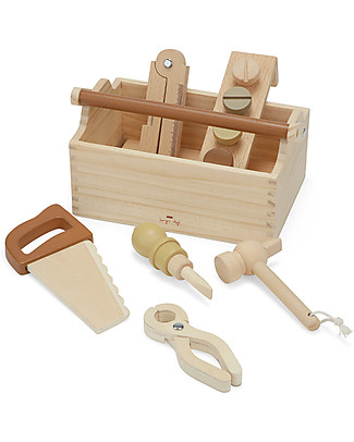 Konges Slojd Set di Strumenti in Legno di Pino FSC - Ore Interminabili di Gioco! Attrezzi in Legno