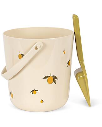 Konges Slojd Set Paletta e Secchiello da Spiaggia - Limoni - 18m+ Giochi da Spiaggia