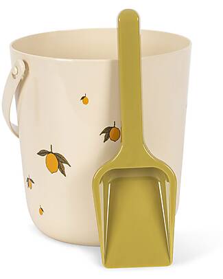 Konges Slojd Set Paletta e Secchiello da Spiaggia - Limoni - 18m+ Giochi da Spiaggia