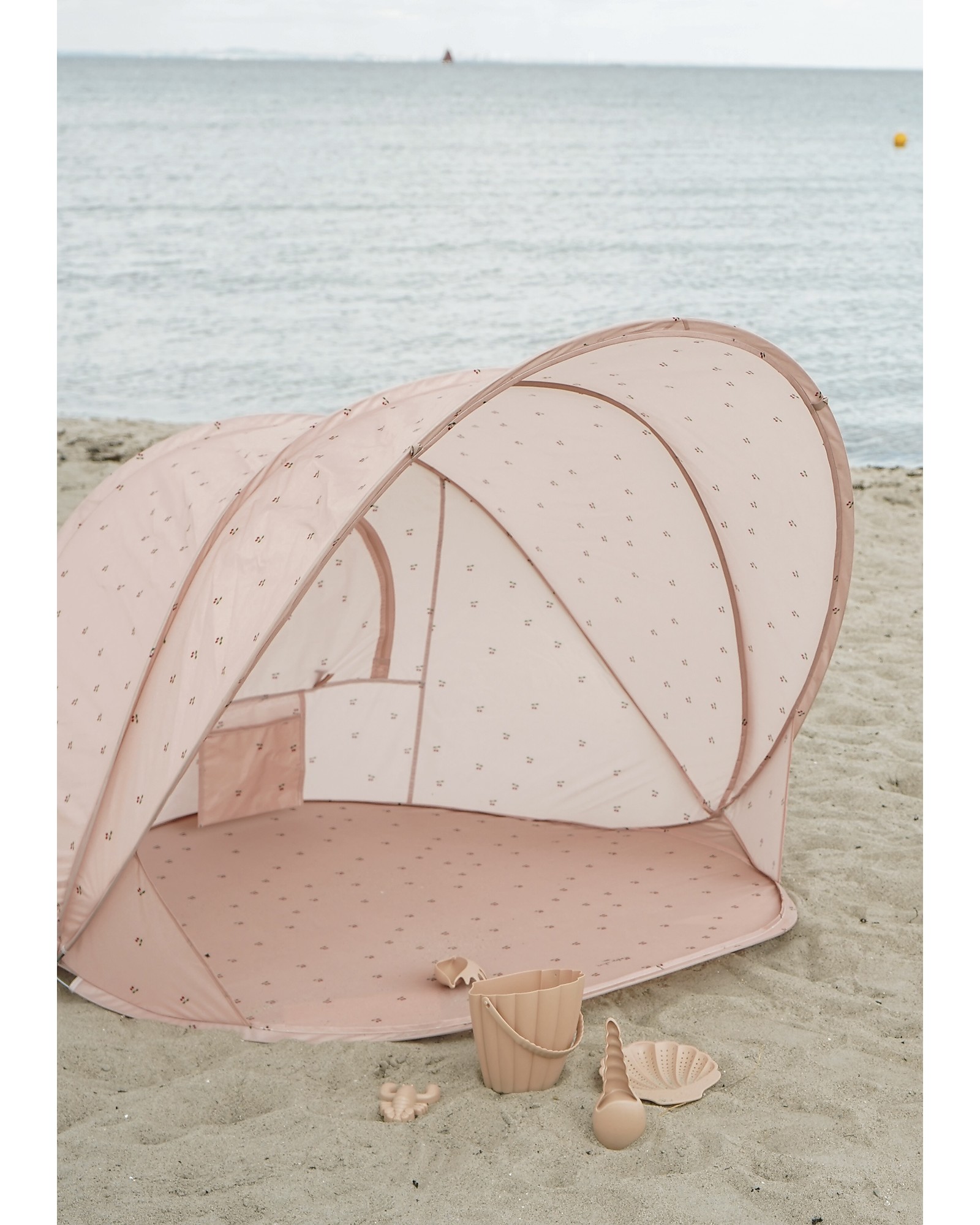Konges Slojd Tenda da Spiaggia Anti UV - Ciliegia - Sistema Pop-Up -  125x125x110 cm bambina