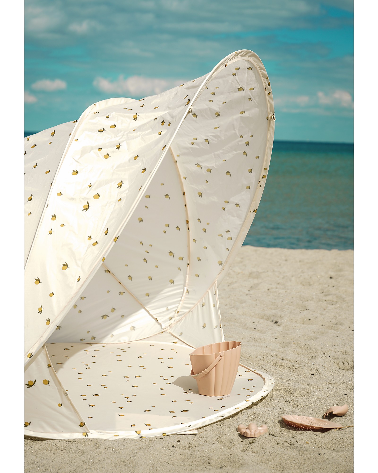 Konges Slojd Tenda da Spiaggia Anti UV - Limone - Sistema Pop-Up