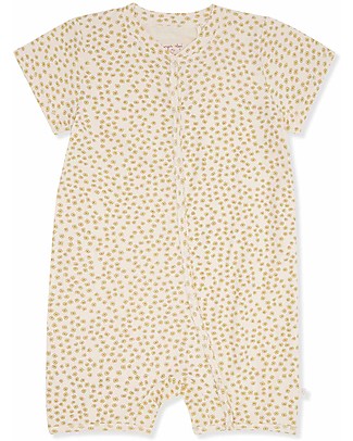 Konges Slojd Tutina Maniche Corte - Fiori Gialli - Cotone Body Manica Corta