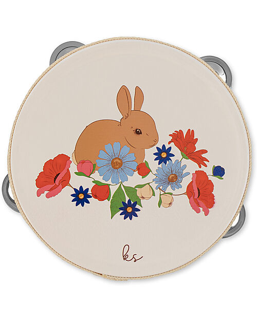 Konges Slojd Valigetta Musicale - Tamburello Flauto e Tamburo Sonaglio - Legno FSC Strumenti Musicali