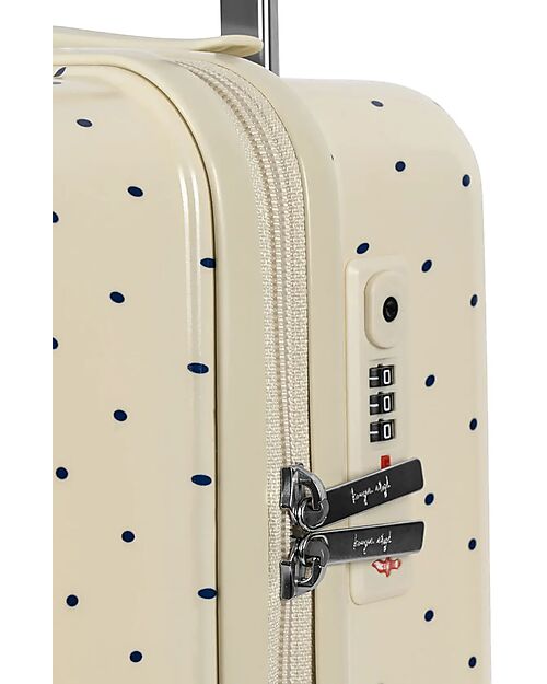 Konges Slojd Valigia Trolley - Ciliegie - Navy Dot - Perfetta per Viaggi e Weekend! Borse da Viaggio