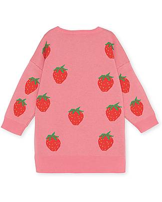 Konges Slojd Vestito Lapis - Fragole Rosa - Cotone Bio e Lana Merino Vestiti_