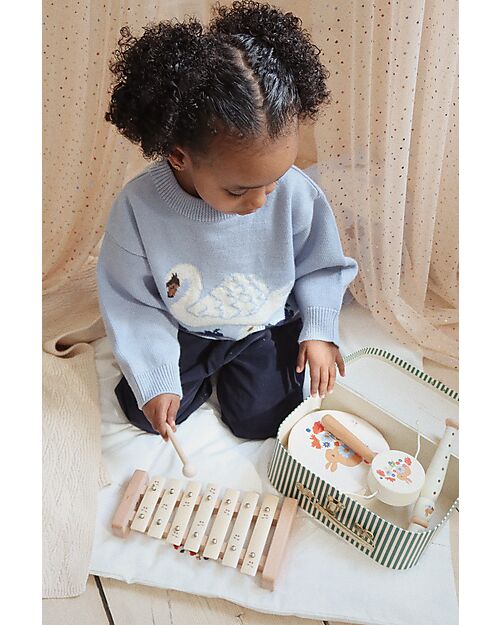 Konges Slojd Xilofono - Lemon Cherry - 100% Legno di Faggio FSC Strumenti Musicali