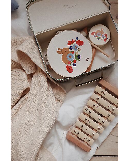 Konges Slojd Xilofono - Lemon Cherry - 100% Legno di Faggio FSC Strumenti Musicali