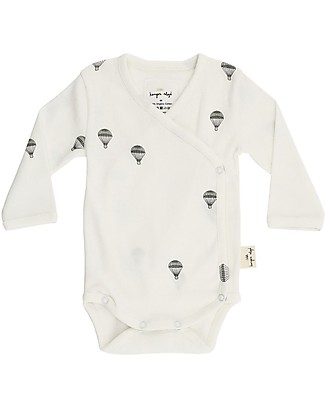 Konges Sløjd Body Neonato Manica Lunga - Paracadute - 100% Cotone Biologico Body Manica Lunga