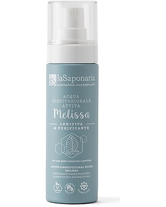 La Saponaria Acqua Attiva Lenitiva Melissa, 50 ml - Per Pelli Impure! Detergenza