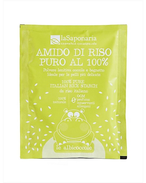 La Saponaria Amido di Riso Puro al 100% - Polvere Lenitiva - Coccole e Bagnetto - 30gr Shampoo e Prodotti per il Bagnetto