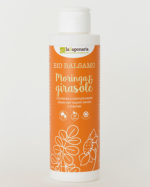 La Saponaria Balsamo Moringa e Girasole, Linea Semi di Lino, 150 ml - Per capelli secchi Bagno Doccia Shampoo