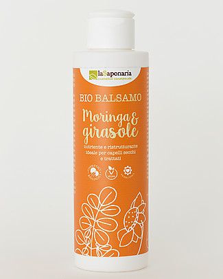 La Saponaria Balsamo Moringa e Girasole, Linea Semi di Lino, 150 ml - Per capelli secchi Cura dei Capelli
