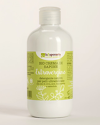La Saponaria Bio Crema di Sapone Extravergine, 250 ml - Bagnodoccia per pelli ultradelicate null