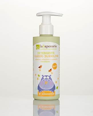 La Saponaria Bio Detergente Cambio Pannolino, 200 ml - Ultradelicato Crema per il Cambio