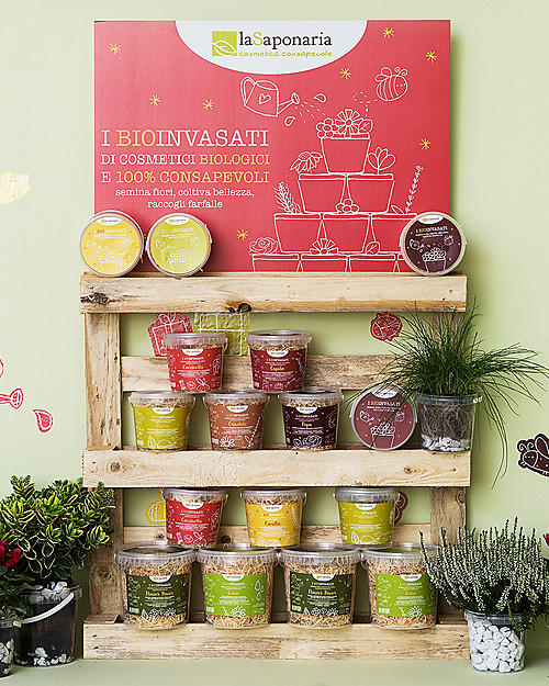 La Saponaria "Bio invasati" Coccinella - Kit labbra e pelle profumata e setosa - Ottima idea regalo Bagno Doccia Shampoo