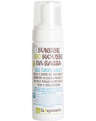 La Saponaria Bio Muosse da Barba "Sunrise", Canapa e Salvia - 150 ml Viso