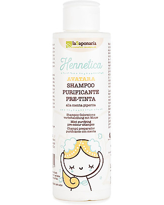 La Saponaria Bio Shampoo Purificante Pre-tinta alla Menta "Avatara", 150 ml Bagno Doccia Shampoo