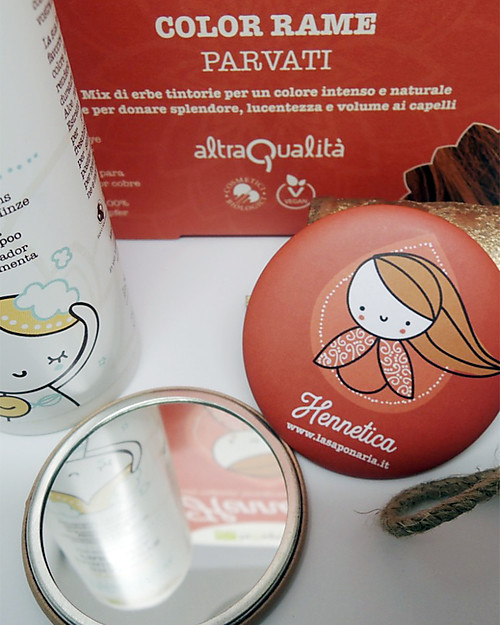 La Saponaria Bio Tinta Riflessante per Capelli 100% Vegetale , Rame "Parvati" Cura dei Capelli