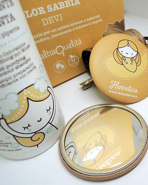 La Saponaria Bio Tinta Riflessante per Capelli 100% Vegetale,  Sabbia "Devi" Cura dei Capelli