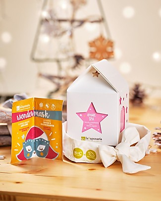 La Saponaria Casetta Lanterna Home Spa - Maschera viso Two Steps + Fascia capelli in tessuto - Coccola Giornaliera! Viso