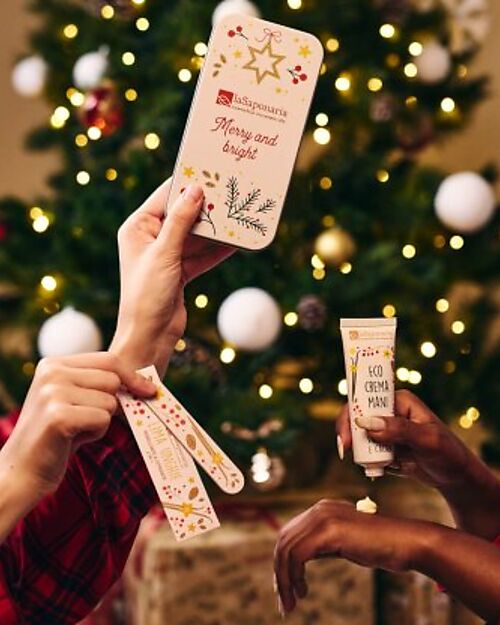 La Saponaria Cofanetto Dolci Coccole - Crema Mani Vaniglia e Cacao + Limetta Unghie Creme e Olii