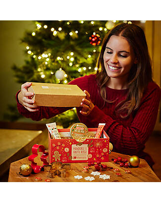 La Saponaria Cofanetto per le Feste - con Lipgloss + Crema Corpo Glow + Crema Mani + Limetta Unghie Volpe Artica Creme e Olii