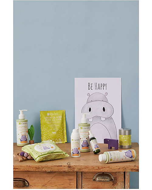La Saponaria Cofanetto Regalo Le Albicoccole: Bio Bagnetto + Bio Crema + Salviette + Detergente Cambio Pannolino + Bio pasta + Amido di riso + Spargi amido Shampoo e Prodotti per il Bagnetto