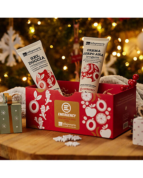 La Saponaria Cofanetto Solidale Corpo - Gel Doccia e Crema Corpo AHA - La Saponaria per Emergency Creme e Olii