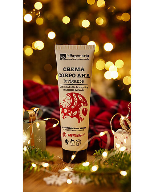 La Saponaria Cofanetto Solidale Corpo - Gel Doccia e Crema Corpo AHA - La Saponaria per Emergency Creme e Olii