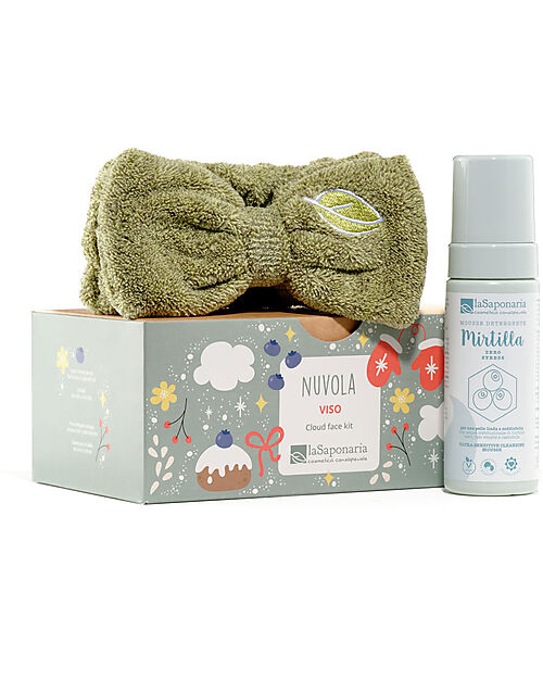 La Saponaria Cofanetto viso con Fascia capelli + Mousse Detergente Creme Viso