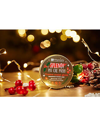 La Saponaria Crema Corpo Effetto Glow - Mandorle & Frutti Rossi - Formato Travel Size Creme e Olii