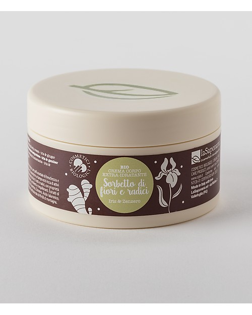 La Saponaria Crema Corpo Idratante, Iris e Zenzero, 180 ml - Pelle fresca ed idratata Creme e Olii
