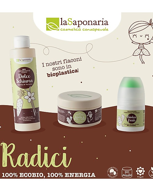 La Saponaria Crema Corpo Idratante, Iris e Zenzero, 180 ml - Pelle fresca ed idratata Creme e Olii