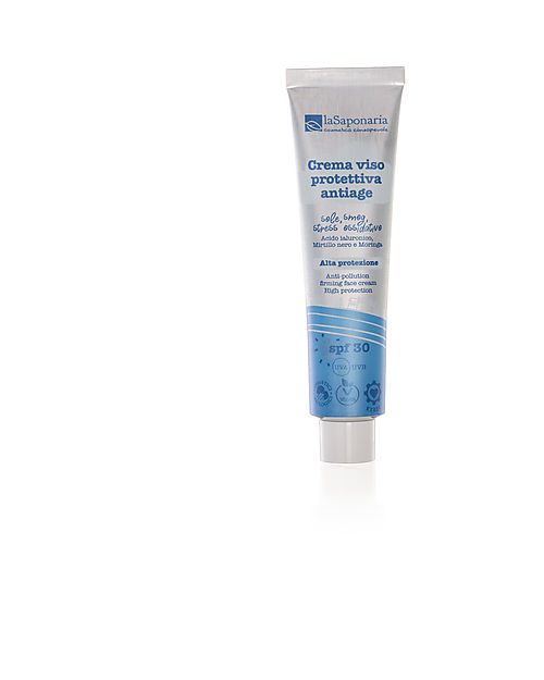 La Saponaria Crema Viso Antiage SPF30 - 40ml - con Acido Ialuronico - 100% Filtri Minerali Creme Viso