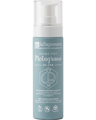 La Saponaria Crema Viso No-Age con Melagrana, 50 ml - Per una Pelle Senza Età! Creme Viso