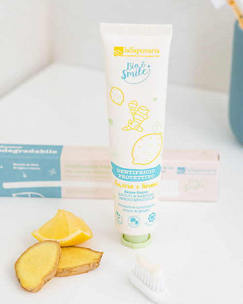 La Saponaria Dentifricio Protettivo Limone e Zenzero - 75 ml Dentifrici