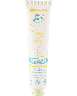 La Saponaria Dentifricio Protettivo Limone e Zenzero - 75 ml Dentifricio e Spazzolini