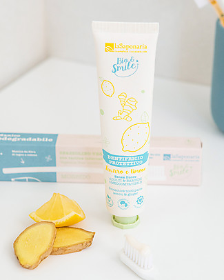 La Saponaria Dentifricio Protettivo Limone e Zenzero - 75 ml Dentifricio e Spazzolini