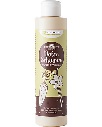 La Saponaria Detergente Corpo con Vaniglia e Carota, 200 ml - Per una Pella Morbida! Detergenza