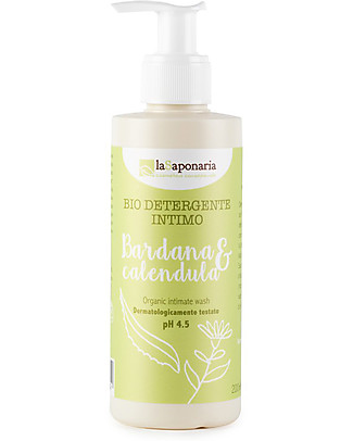 La Saponaria Detergente Intimo Bio con Bardana e Calendula, 200 ml - Per tutte le età Igiene Intima