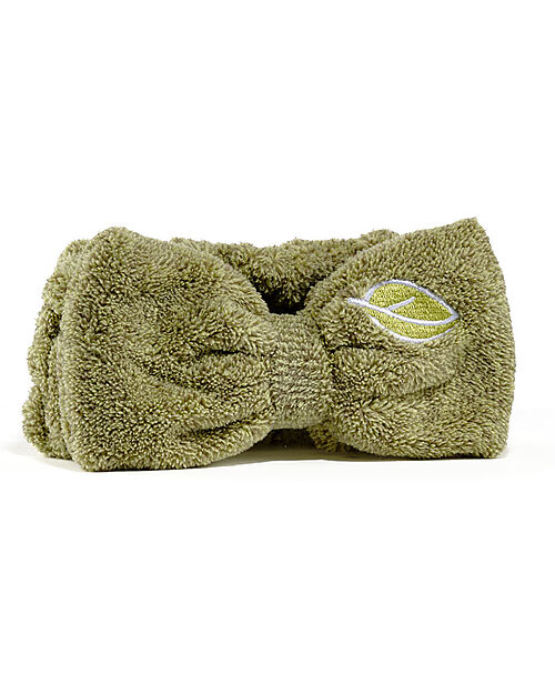 La Saponaria Fascia per Capelli con Ricamo Foglia - Verde - in Bamboo  Accessori per Capelli