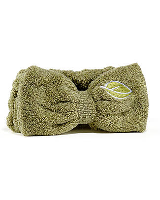 La Saponaria Fascia per Capelli con Ricamo Foglia - Verde - in Bamboo Accessori per Capelli