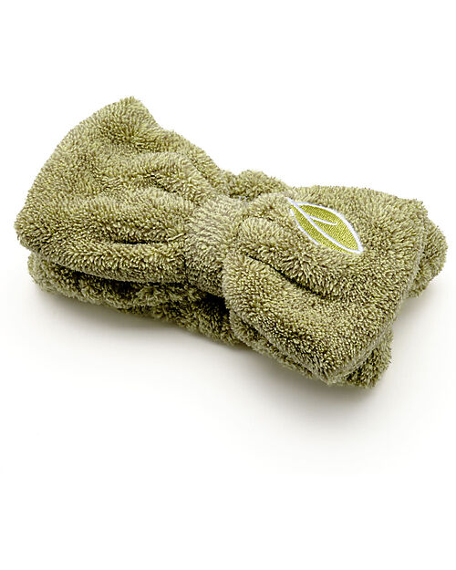 La Saponaria Fascia per Capelli con Ricamo Foglia - Verde - in Bamboo  Accessori per Capelli