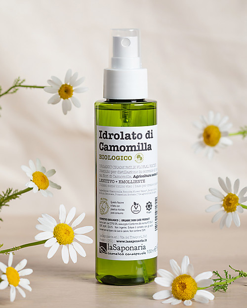 La Saponaria Idrolato di Camomilla Bio - 100 ml - Lenisce e Purifica Creme Viso