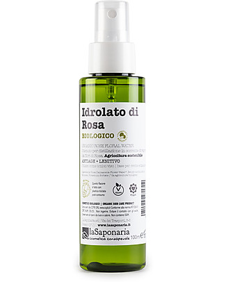 La Saponaria Idrolato di Rosa Bio - 100 ml - Per Pelli Secche Viso